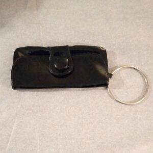 Elegant Black Wallet with Wrist ring